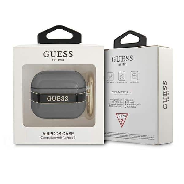 Guess GUA3HHTSK AirPods 3 cover μαύρο/black Strap Collection - Image 3