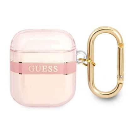 Guess  GUA2HHTSP AirPods 1/2 cover ροζ/pink Strap Collection