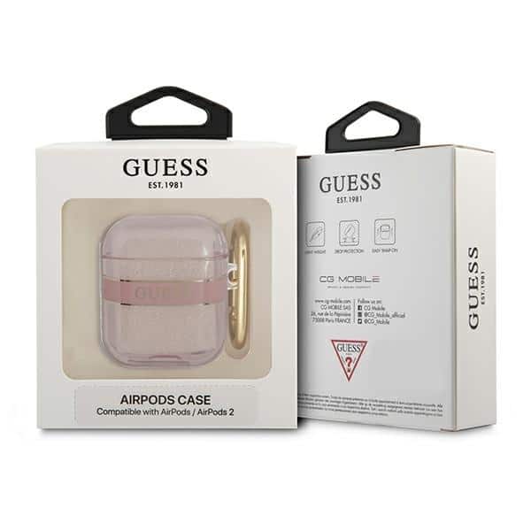Guess GUA2HHTSP AirPods 1/2 cover ροζ/pink Strap Collection - Image 3