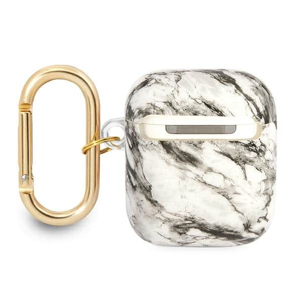 Guess GUA2HCHMAG AirPods 1/2 cover szary/grey Marble Strap Collection - Image 2
