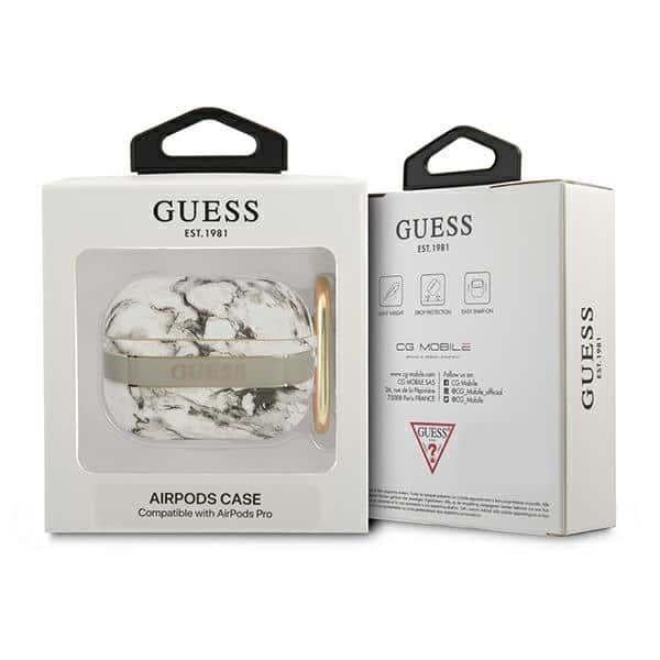 Guess GUAPHCHMAG AirPods Pro cover szary/grey Marble Strap Collection - Image 3