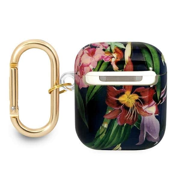 Guess GUA2HHFLB AirPods 1/2 cover Μπλε/blue Flower Strap Collection - Image 2