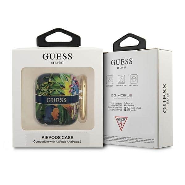 Guess GUA2HHFLB AirPods 1/2 cover Μπλε/blue Flower Strap Collection - Image 3