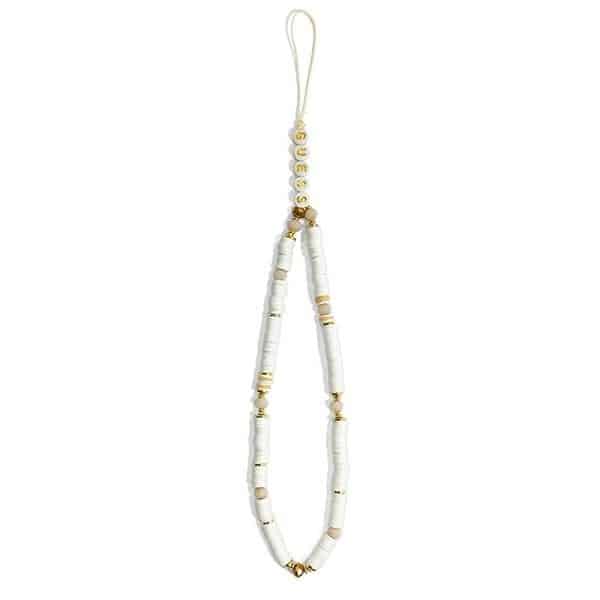 Guess charm GUSTPEARW Phone Strap biały/white Heishi Beads - Image 2