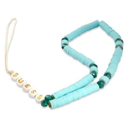 Guess charm GUSTPEARP Phone Strap Μπλε/blue Heishi Beads