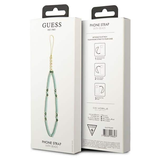 Guess charm GUSTPEARP Phone Strap Μπλε/blue Heishi Beads - Image 3