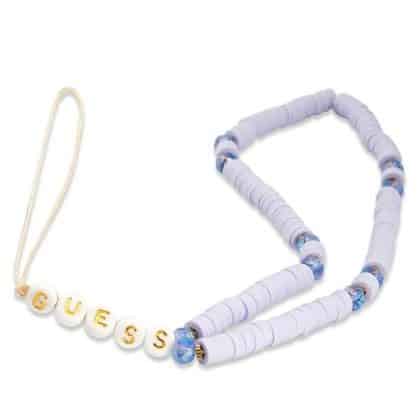 Guess charm GUSTPEARU Phone Strap lilak/lilac Heishi Beads