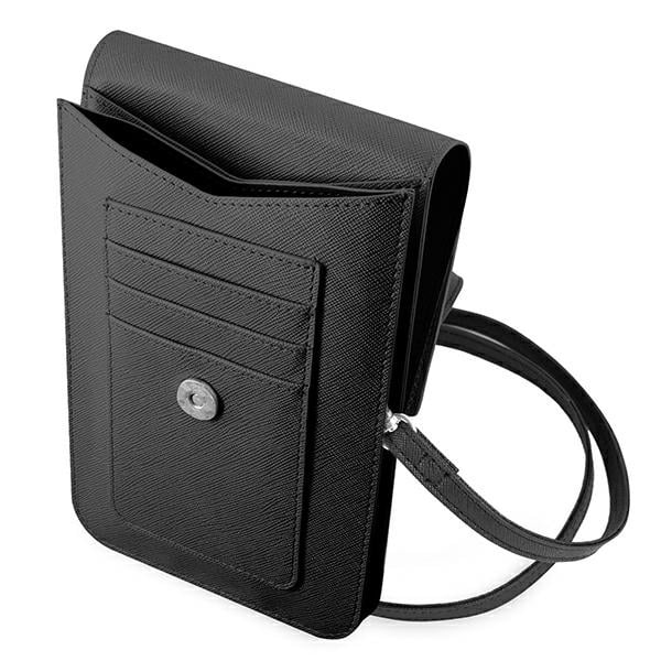 Guess Τσάντα GUWBSATMBK μαύρο/black Saffiano Triangle - Image 4