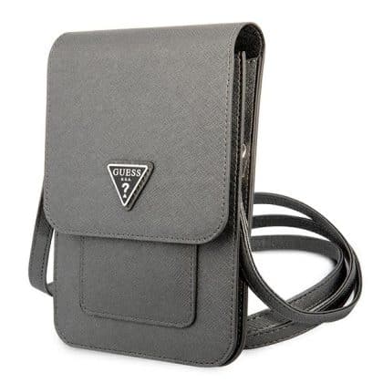Guess Τσάντα GUWBSATMGR szary/grey Saffiano Triangle