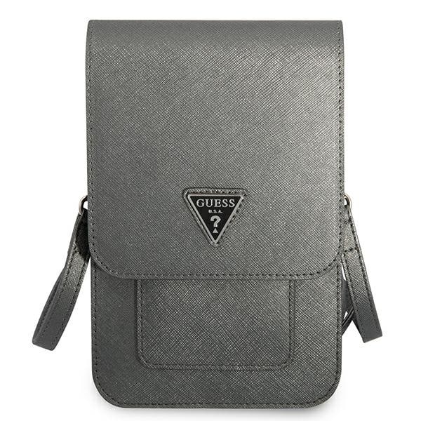Guess Τσάντα GUWBSATMGR szary/grey Saffiano Triangle - Image 2