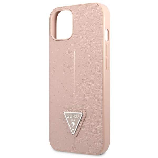 Guess SaffianoTriangle Logo - θήκη για Apple iPhone 13 mini - Ροζ - Image 6