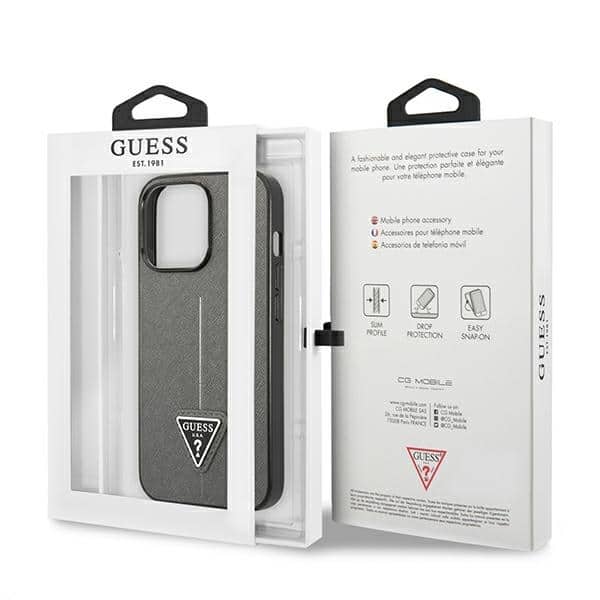 Guess SaffianoTriangle Logo - θήκη για Apple iPhone 13 Pro / - Γκρι - Image 8