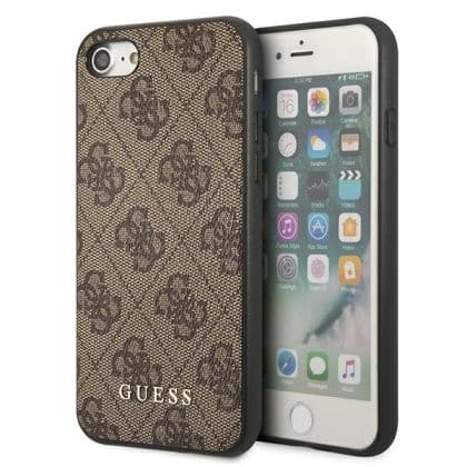 Guess 4G Metal Gold - θήκη για Apple iPhone SE (2022) / (2020) 7 8 - Καφέ