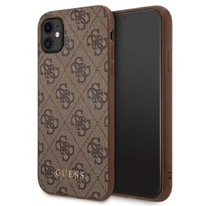 Guess 4G Metal Gold Logo - θήκη για Apple iPhone 11 - Καφέ
