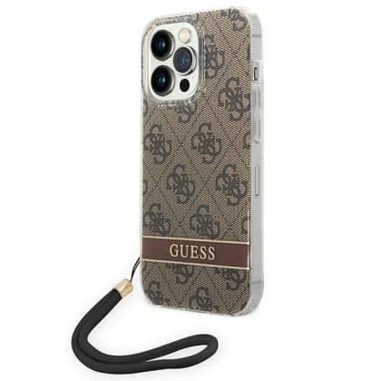 Guess 4G Print Strap - θήκη για Apple iPhone 14 Pro - Καφέ