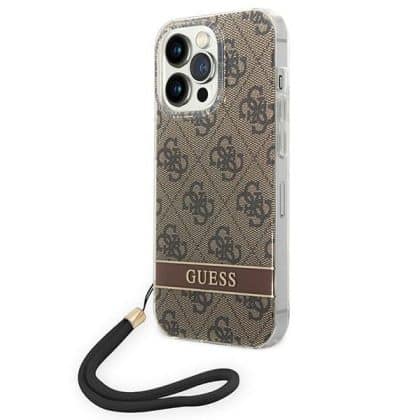 Guess 4G Print Strap - θήκη για Apple iPhone 14 Pro Max - Καφέ