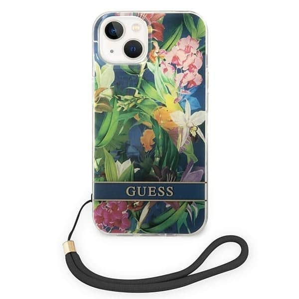Guess Flower Strap - θήκη για Apple iPhone 14 - Μπλε - Image 2