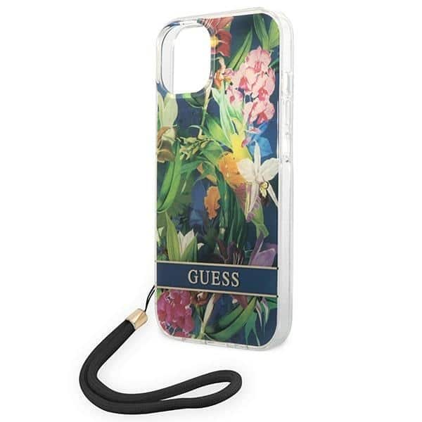 Guess Flower Strap - θήκη για Apple iPhone 14 - Μπλε - Image 5