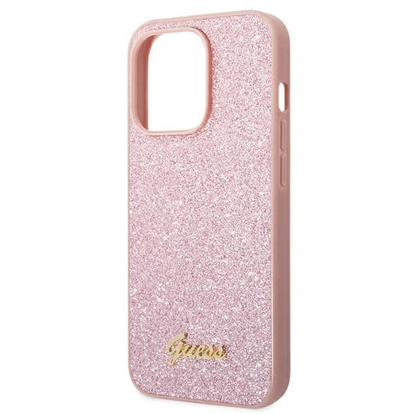 Guess Glitter Script - θήκη για Apple iPhone 14 Pro - Ροζ - Image 6
