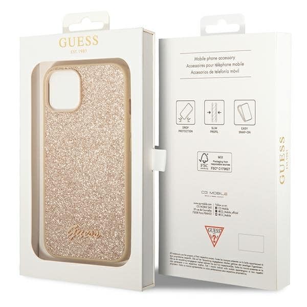 Guess Glitter Script - θήκη για Apple iPhone 14 Plus - Χρυσό - Image 8