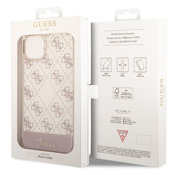 Guess Pattern Script - Apple iPhone 14 Plus - Ροζ - Image 8