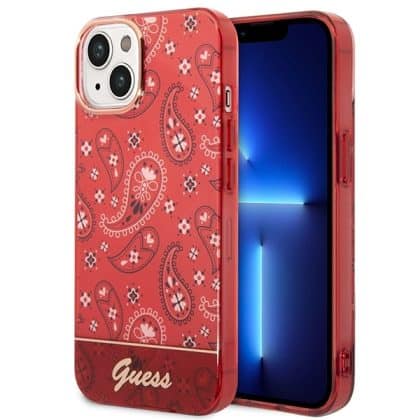 Guess Bandana Paisley - θήκη για Apple iPhone 14 Plus / - Κόκκινο