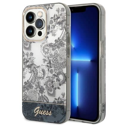 Guess Porcelain Collection - θήκη για Apple iPhone 14 Pro Max - Γκρι