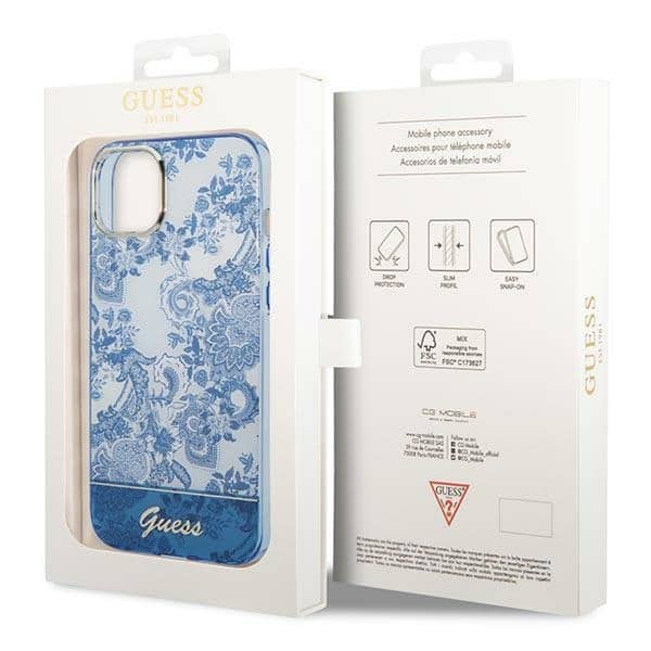 Guess Porcelain Collection - θήκη για Apple iPhone 14 Plus - Μπλε - Image 8