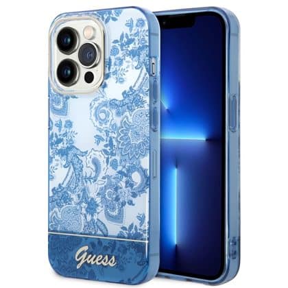 Guess Porcelain Collection - θήκη για Apple iPhone 14 Pro - Μπλε