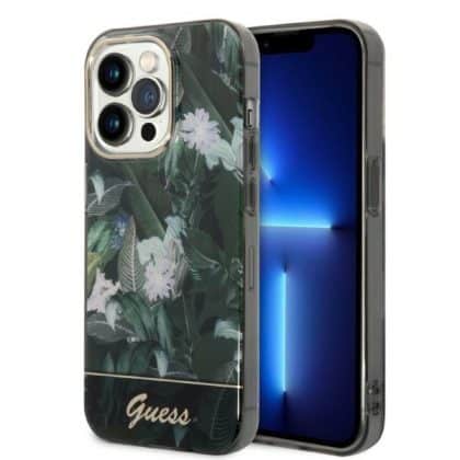 Guess Jungle Collection - θήκη για Apple iPhone 14 Pro - Πράσινο