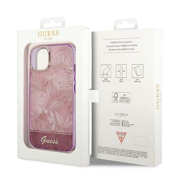 Guess Jungle Collection - θήκη για Apple iPhone 14 Plus - Ροζ - Image 8