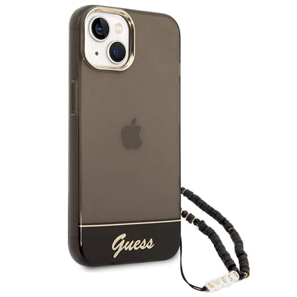 Guess Translucent Pearl Strap - θήκη για Apple iPhone 14 - Μαύρο - Image 3