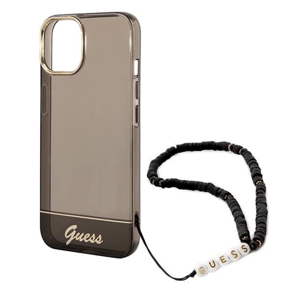 Guess Translucent Pearl Strap - θήκη για Apple iPhone 14 Plus - Μαύρο - Image 5