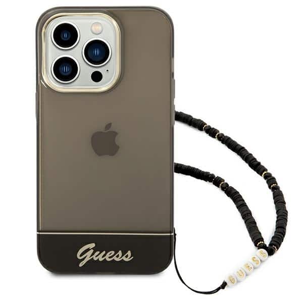 Guess Translucent Pearl Strap - θήκη για Apple iPhone 14 Pro - Μαύρο - Image 2