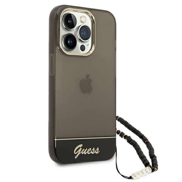 Guess Translucent Pearl Strap - θήκη για Apple iPhone 14 Pro - Μαύρο - Image 3