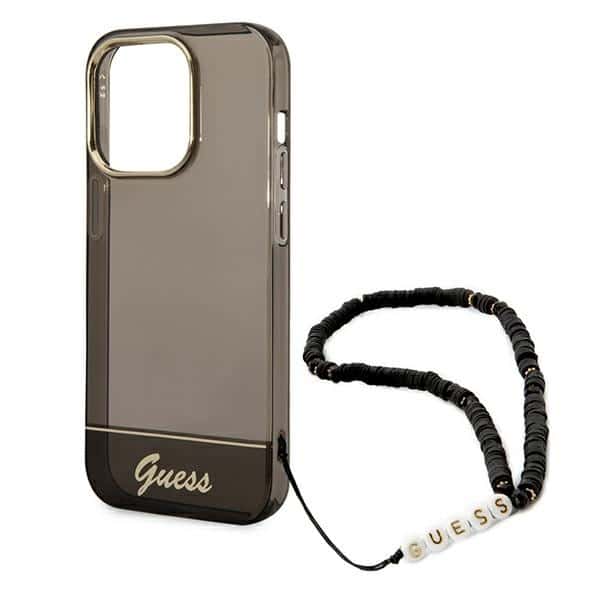 Guess Translucent Pearl Strap - θήκη για Apple iPhone 14 Pro - Μαύρο - Image 5