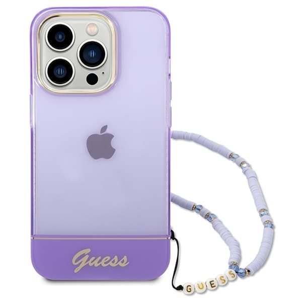 Guess Translucent Pearl Strap - θήκη για Apple iPhone 14 Pro - Μωβ - Image 2