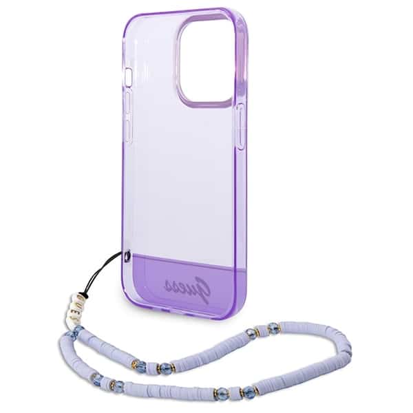 Guess Translucent Pearl Strap - θήκη για Apple iPhone 14 Pro - Μωβ - Image 6