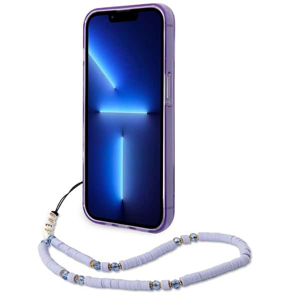 Guess Translucent Pearl Strap - θήκη για Apple iPhone 14 Pro Max - Μωβ - Image 4