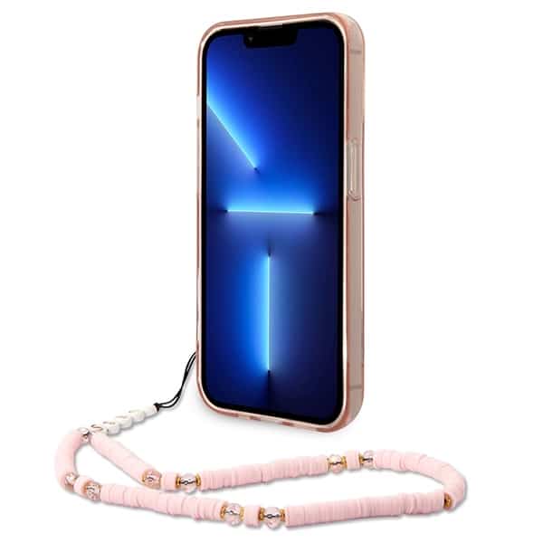 Guess Translucent Pearl Strap - θήκη για Apple iPhone 14 Pro - Ροζ - Image 4