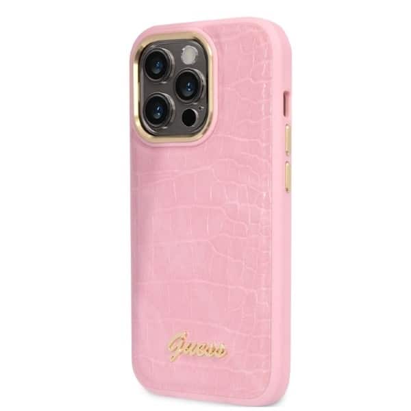 Guess Croco - θήκη για Apple iPhone 14 Pro - Ροζ - Image 2