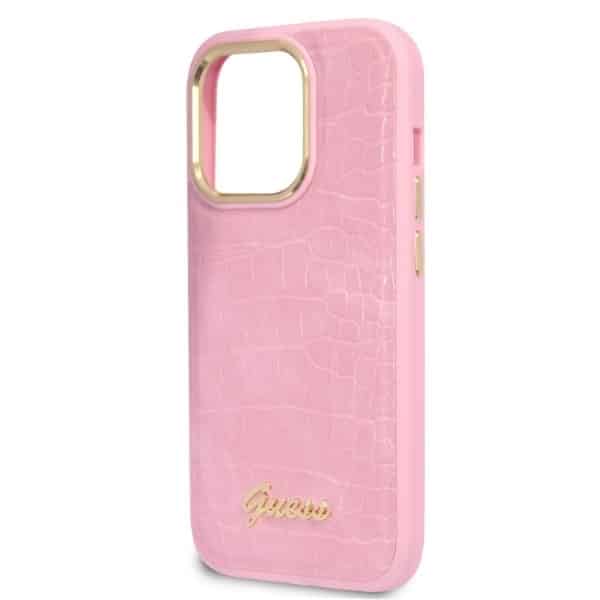 Guess Croco - θήκη για Apple iPhone 14 Pro - Ροζ - Image 6