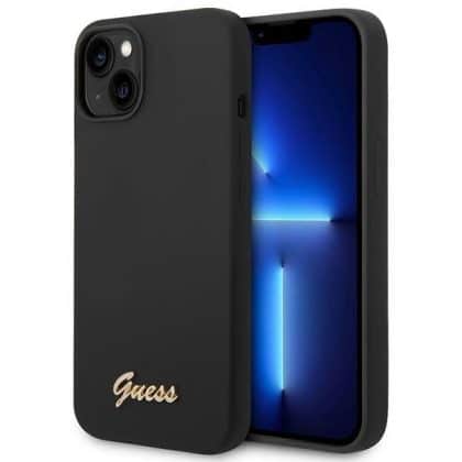 Guess Silicone Vintage Gold Logo - θήκη για Apple iPhone 14 Plus - Μαύρο