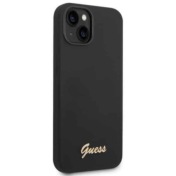 Guess Silicone Vintage Gold Logo - θήκη για Apple iPhone 14 Plus - Μαύρο - Image 4