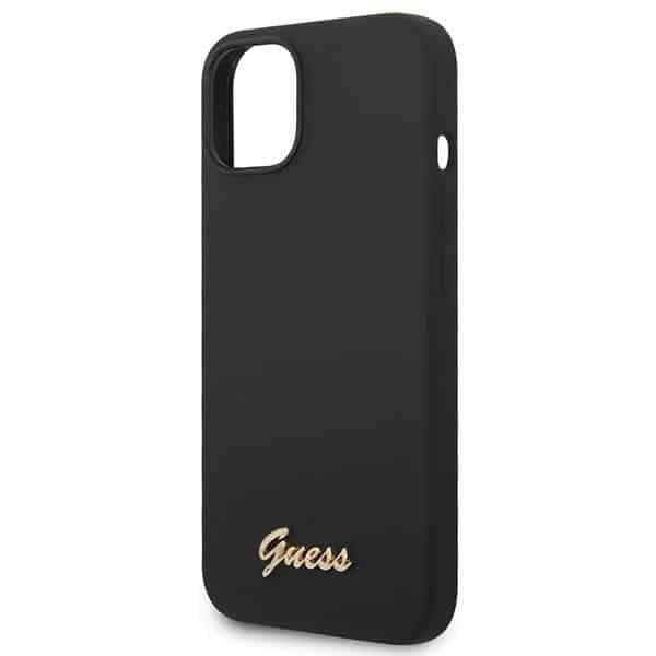 Guess Silicone Vintage Gold Logo - θήκη για Apple iPhone 14 Plus - Μαύρο - Image 6