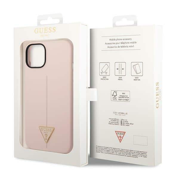Guess Silicone Triangle - θήκη για Apple iPhone 14 Plus - Ροζ - Image 8
