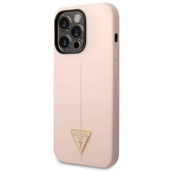 Guess Silicone Triangle - θήκη για Apple iPhone 14 Pro - Ροζ - Image 2