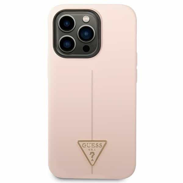 Guess Silicone Triangle - θήκη για Apple iPhone 14 Pro - Ροζ - Image 3