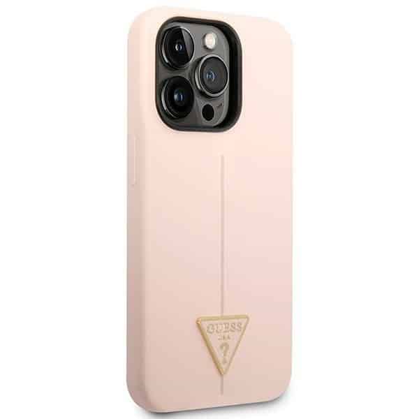 Guess Silicone Triangle - θήκη για Apple iPhone 14 Pro - Ροζ - Image 4