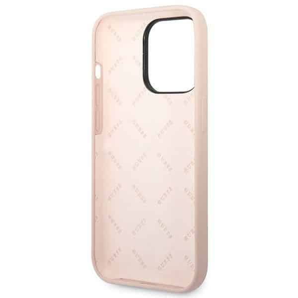 Guess Silicone Triangle - θήκη για Apple iPhone 14 Pro - Ροζ - Image 7